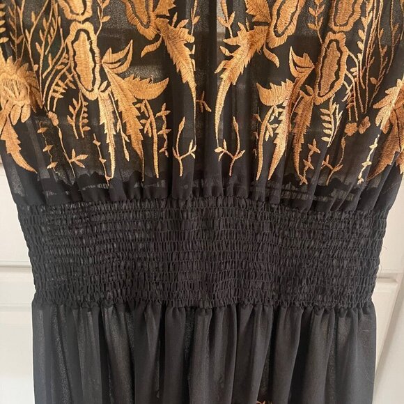 Free People FP Garden Of Bloom Mini Dress XS Sheer Whimsigoth Fairy Grunge - Picture 3 of 9